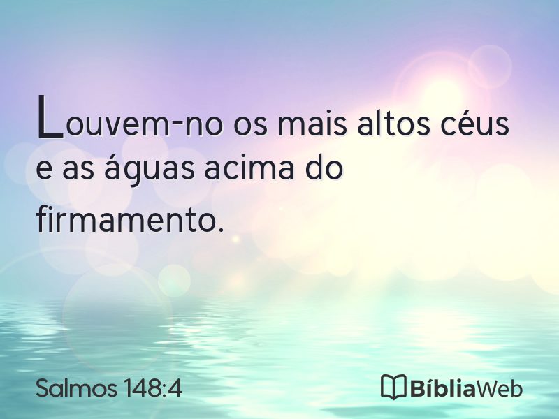 Salmos 148:4 em imagem para compartilhar