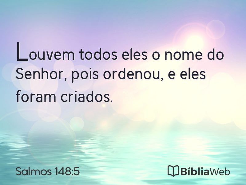 Salmos 148:5 em imagem para compartilhar