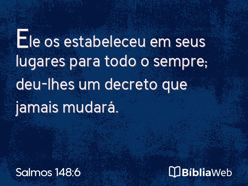 Salmos 148:6 em imagem para compartilhar
