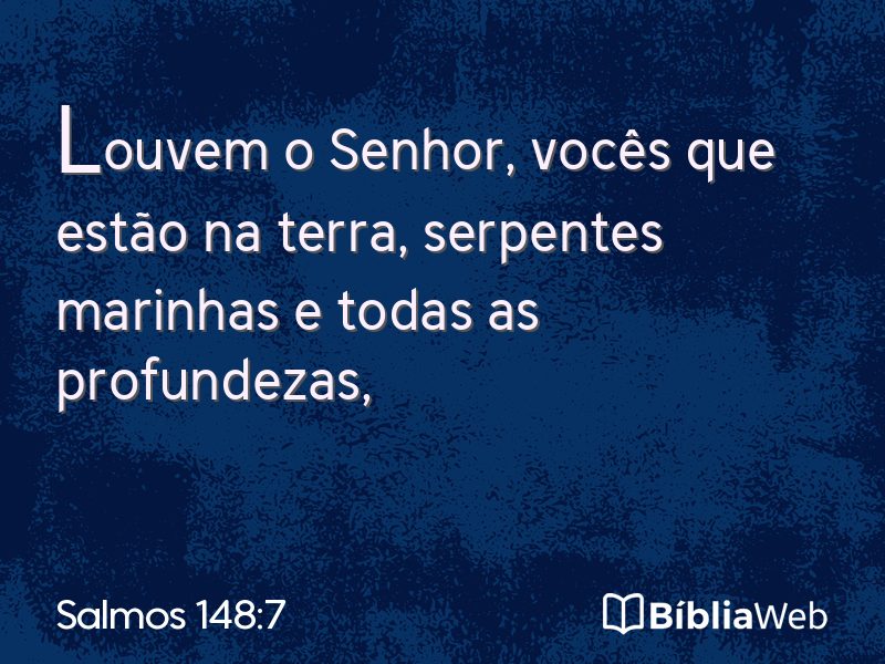 Salmos 148:7 em imagem para compartilhar