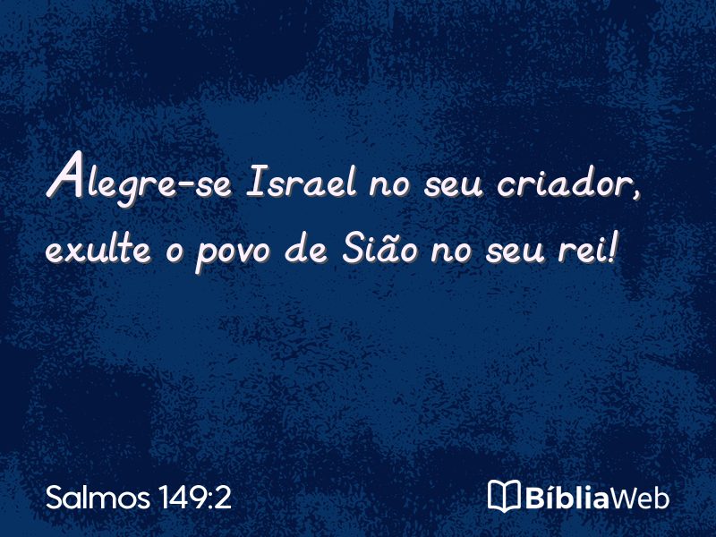 Salmos 149:2 em imagem para compartilhar