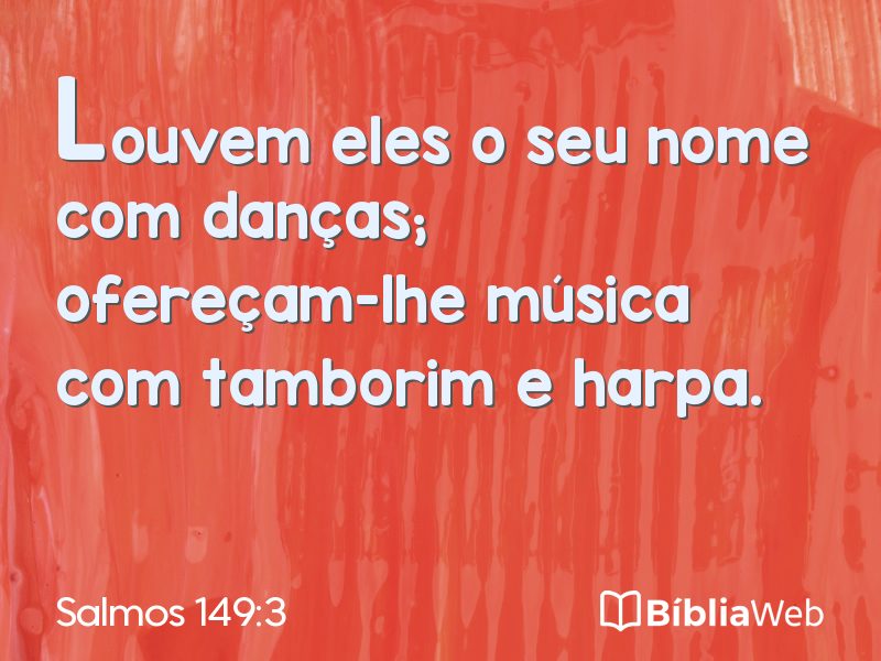 Salmos 149:3 em imagem para compartilhar