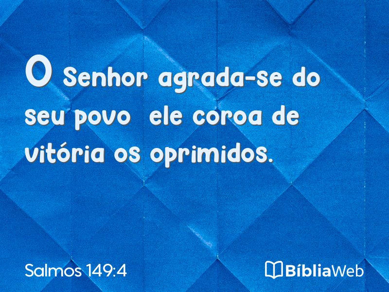 Salmos 149:4 em imagem para compartilhar