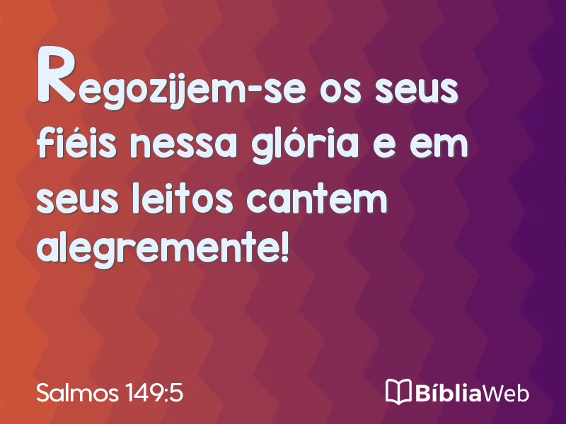 Salmos 149:5 em imagem para compartilhar