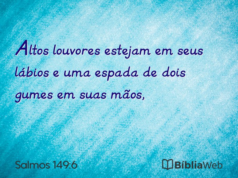 Salmos 149:6 em imagem para compartilhar