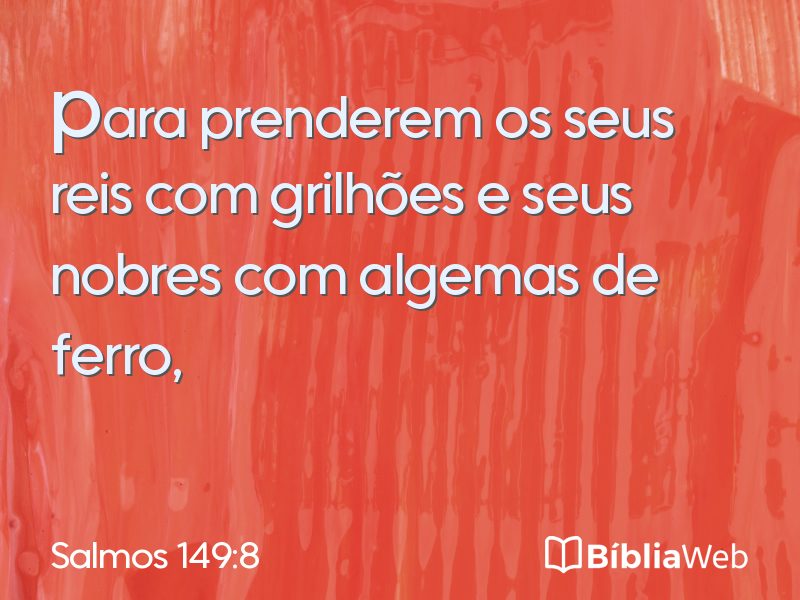 Salmos 149:8 em imagem para compartilhar