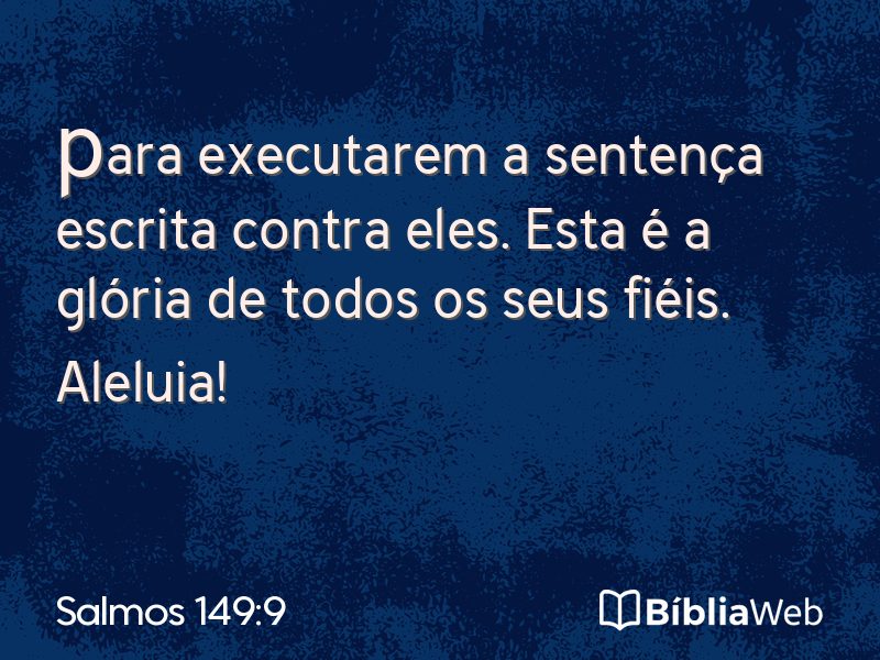 Salmos 149:9 em imagem para compartilhar