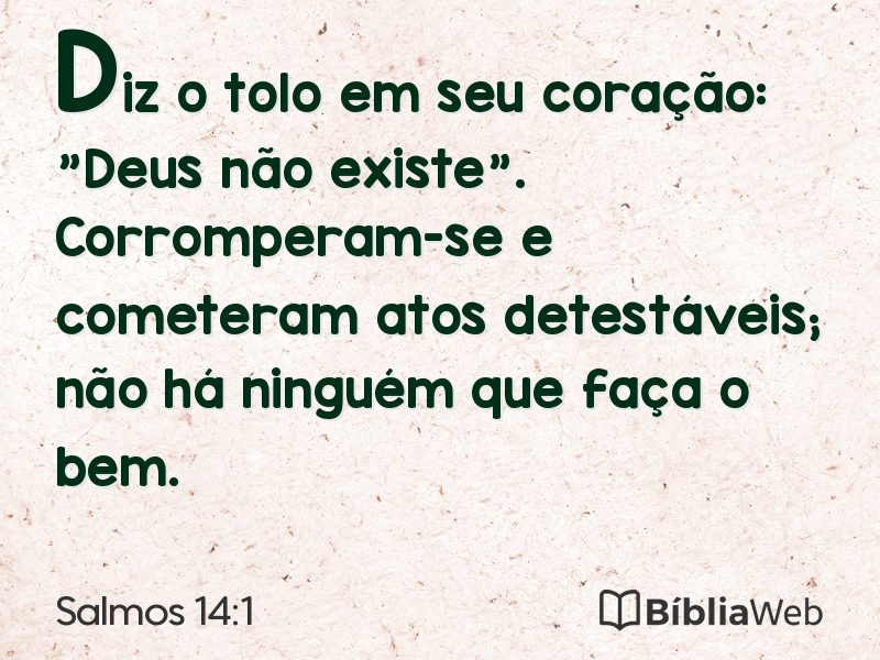 Salmos 14:1 em imagem para compartilhar