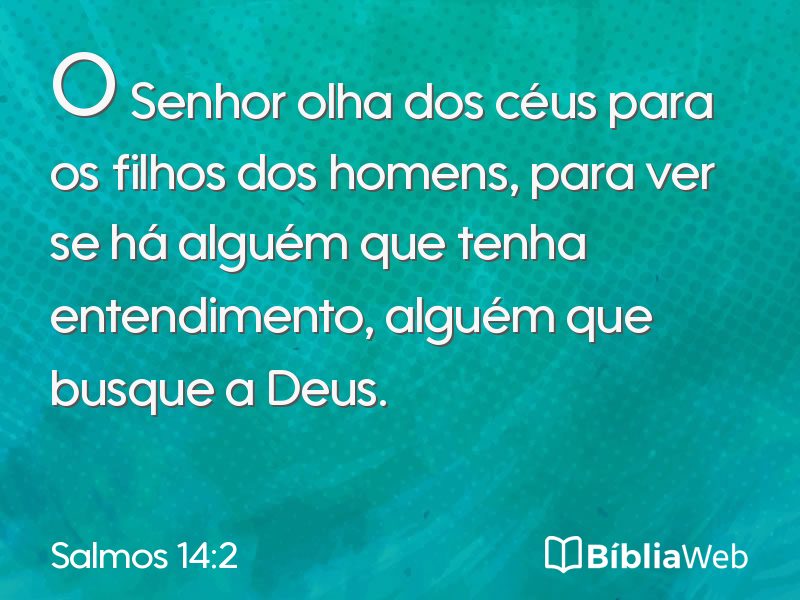 Salmos 14:2 em imagem para compartilhar