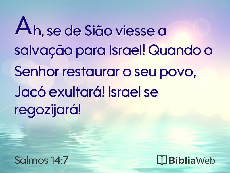 Salmos 14:7 em imagem para compartilhar