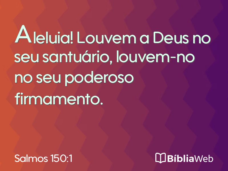 Salmos 150:1 em imagem para compartilhar