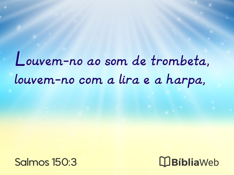 Salmos 150:3 em imagem para compartilhar