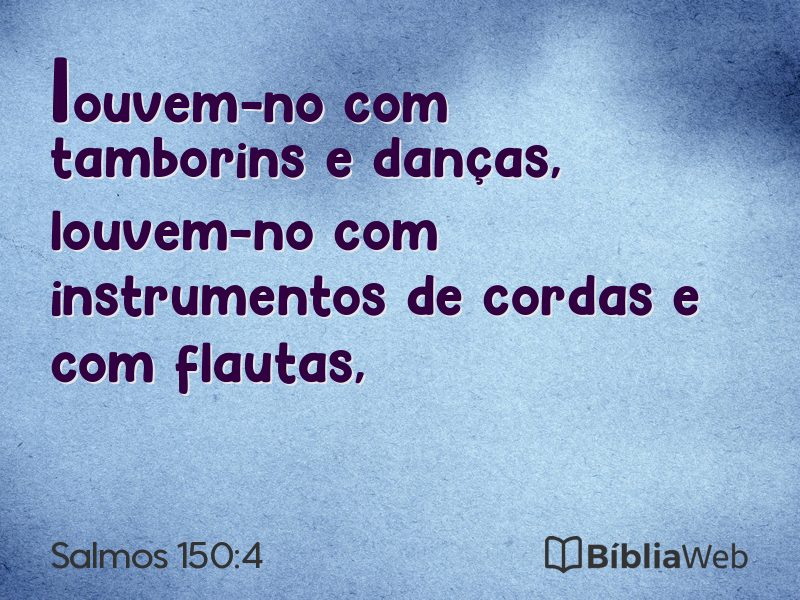 Salmos 150:4 em imagem para compartilhar