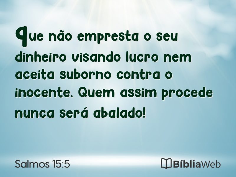 Salmos 15:5 em imagem para compartilhar