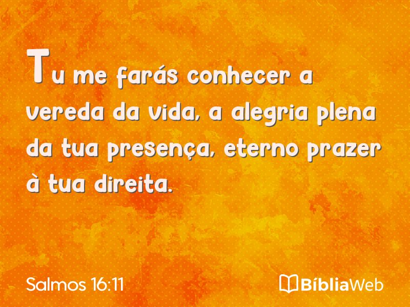 Salmos 16:11 em imagem para compartilhar