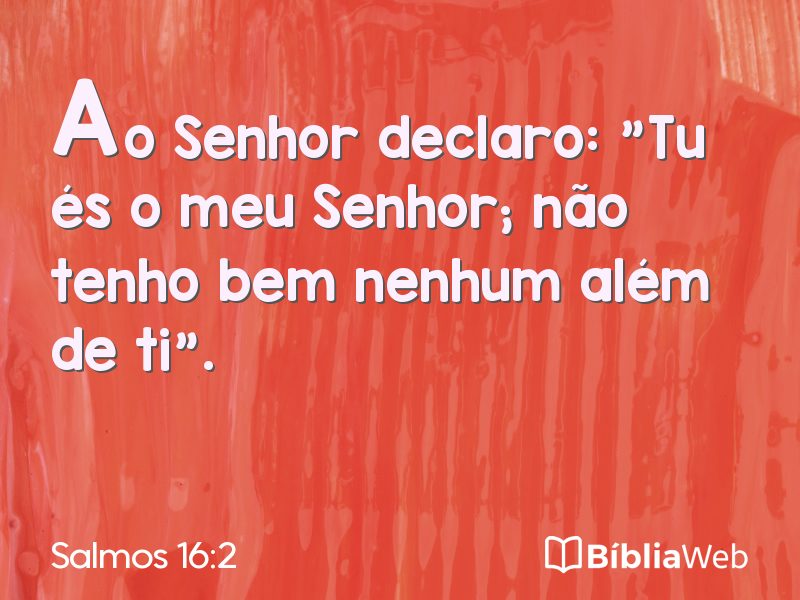 Salmos 16:2 em imagem para compartilhar