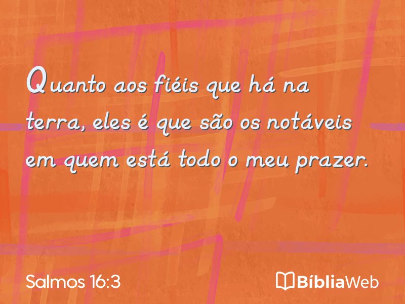 Salmos 16:3 em imagem para compartilhar