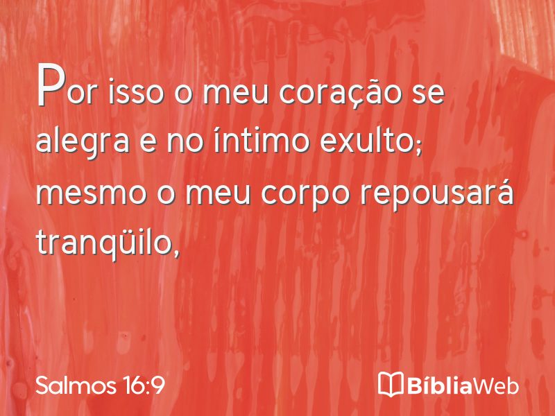 Salmos 16:9 em imagem para compartilhar