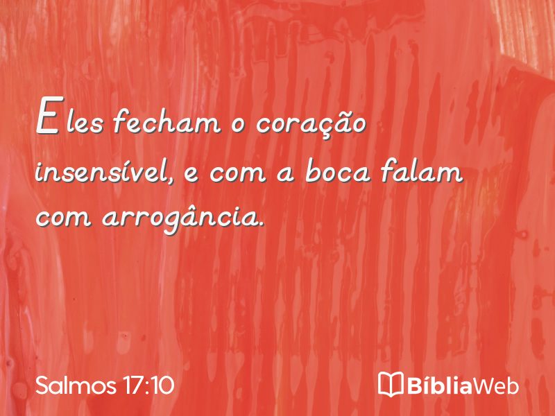 Salmos 17:10 em imagem para compartilhar