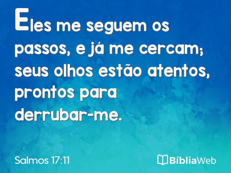 Salmos 17:11 em imagem para compartilhar
