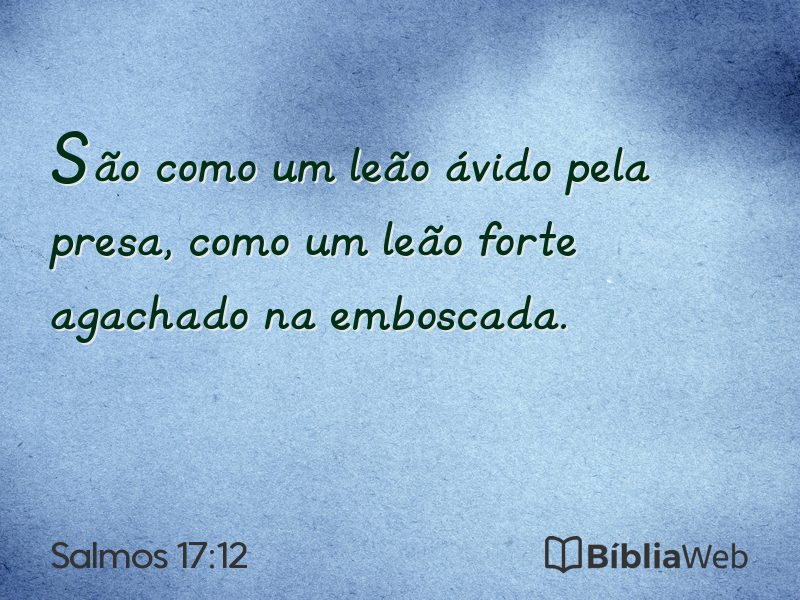 Salmos 17:12 em imagem para compartilhar