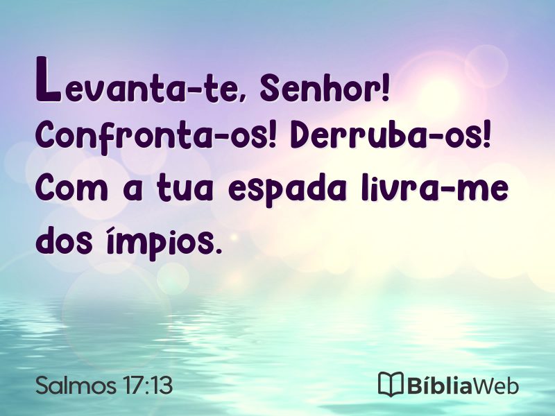 Salmos 17:13 em imagem para compartilhar