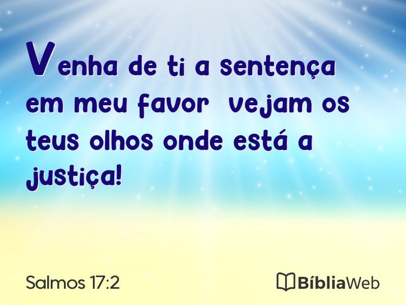 Salmos 17:2 em imagem para compartilhar