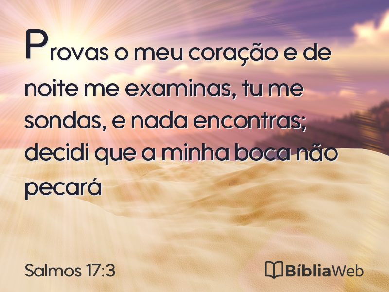 Salmos 17:3 em imagem para compartilhar