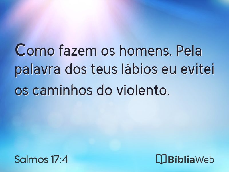 Salmos 17:4 em imagem para compartilhar