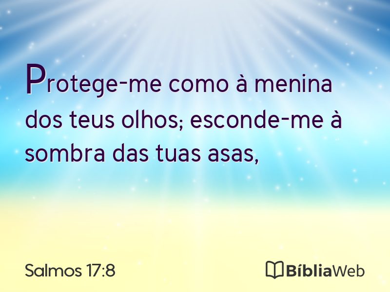 Salmos 17:8 em imagem para compartilhar