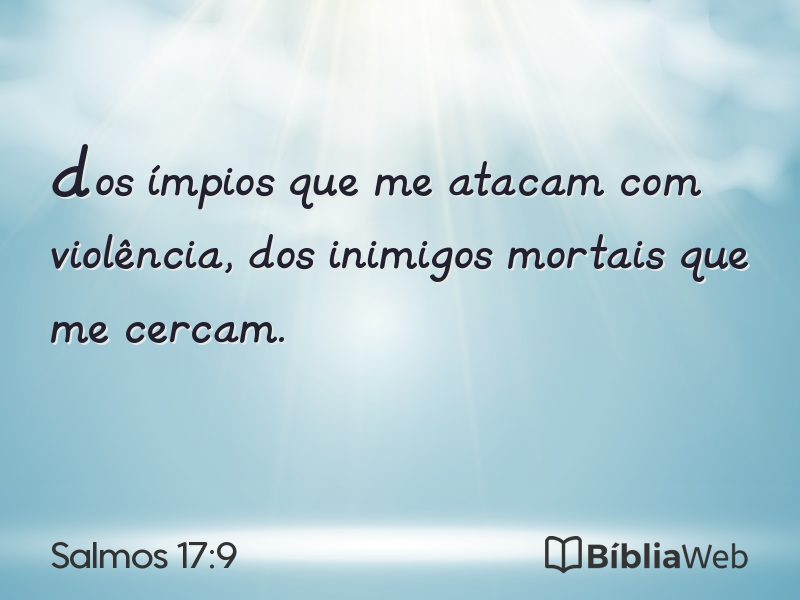 Salmos 17:9 em imagem para compartilhar