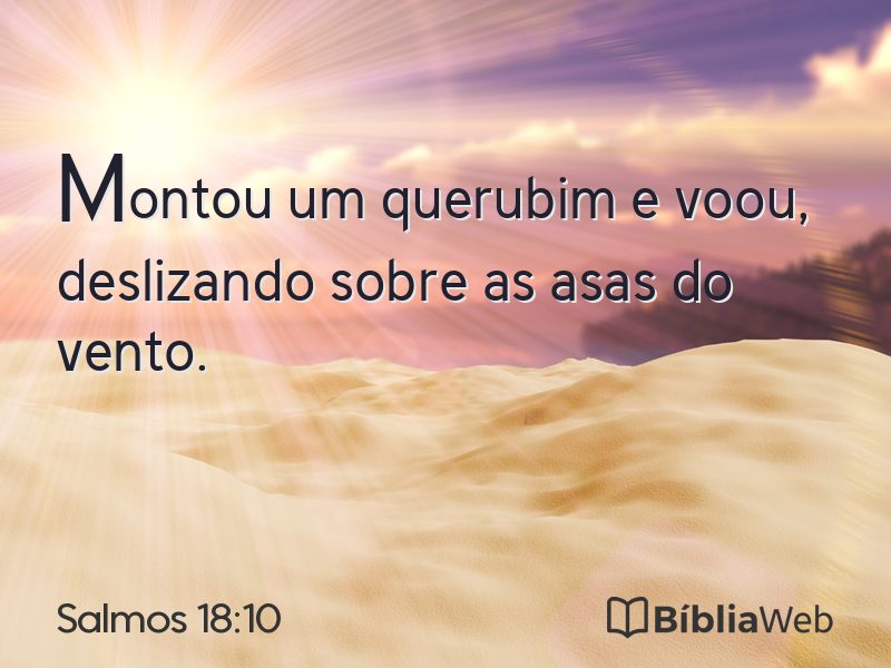 Salmos 18:10 em imagem para compartilhar