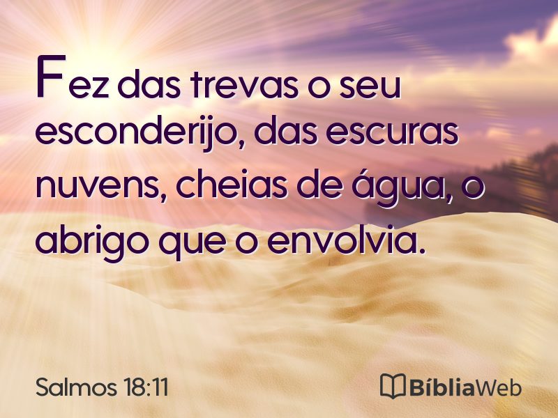 Salmos 18:11 em imagem para compartilhar