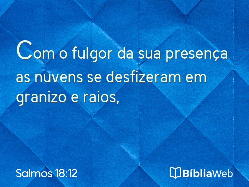 Salmos 18:12 em imagem para compartilhar