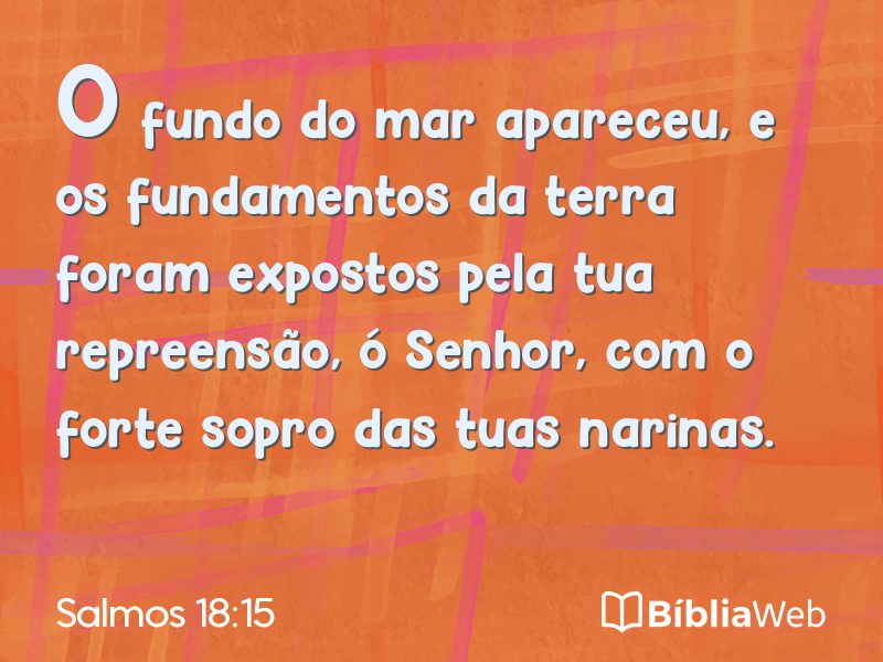 Salmos 18:15 em imagem para compartilhar