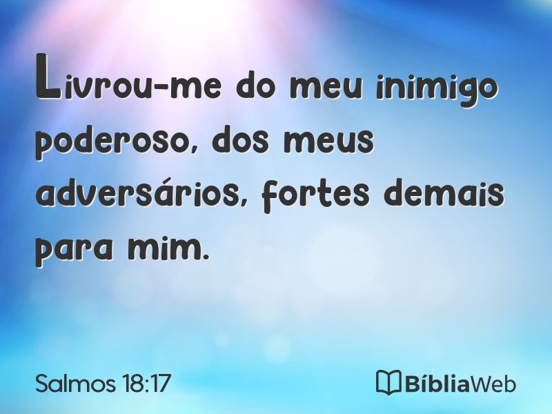 Salmos 18:17 em imagem para compartilhar
