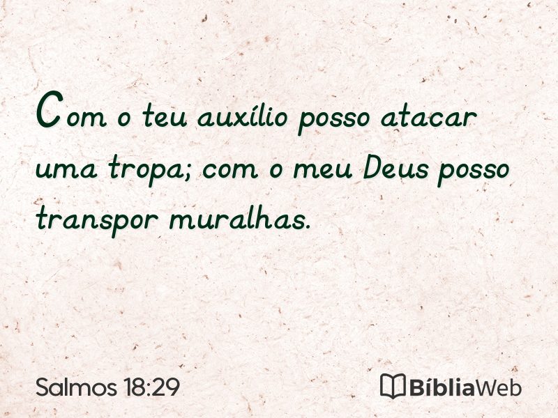 Salmos 18:29 em imagem para compartilhar