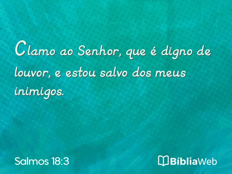 Salmos 18:3 em imagem para compartilhar