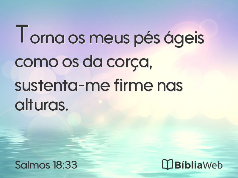 Salmos 18:33 em imagem para compartilhar
