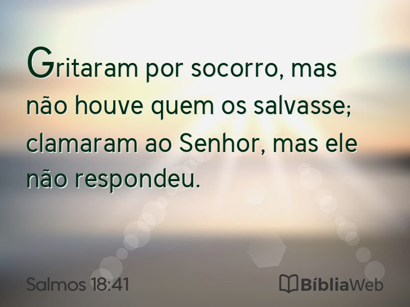 Salmos 18:41 em imagem para compartilhar