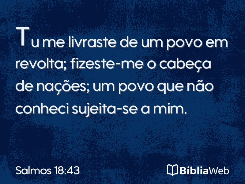 Salmos 18:43 em imagem para compartilhar
