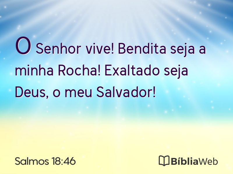 Salmos 18:46 em imagem para compartilhar