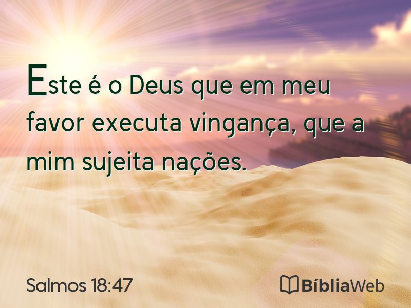 Salmos 18:47 em imagem para compartilhar