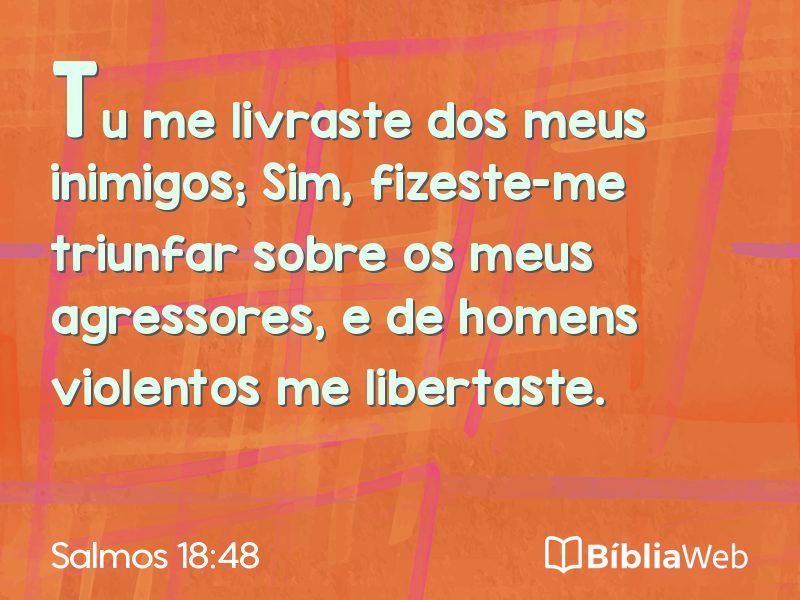 Salmos 18:48 em imagem para compartilhar