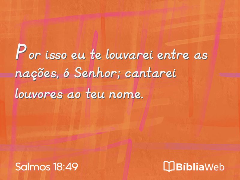 Salmos 18:49 em imagem para compartilhar