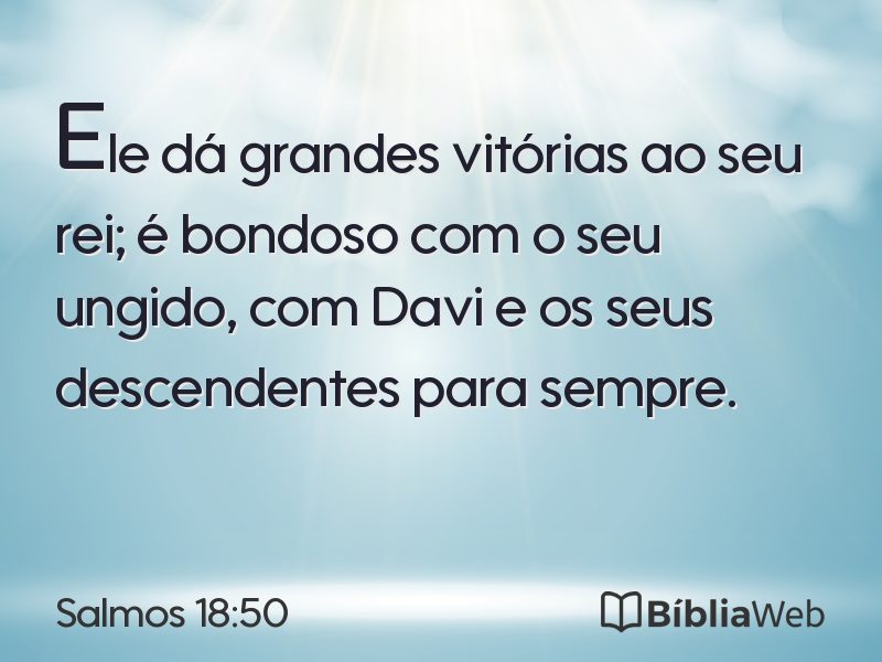 Salmos 18:50 em imagem para compartilhar
