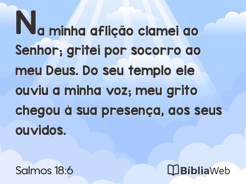 Salmos 18:6 em imagem para compartilhar