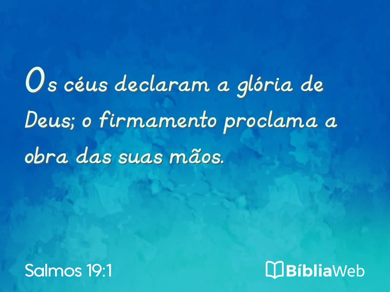 Salmos 19:1 em imagem para compartilhar