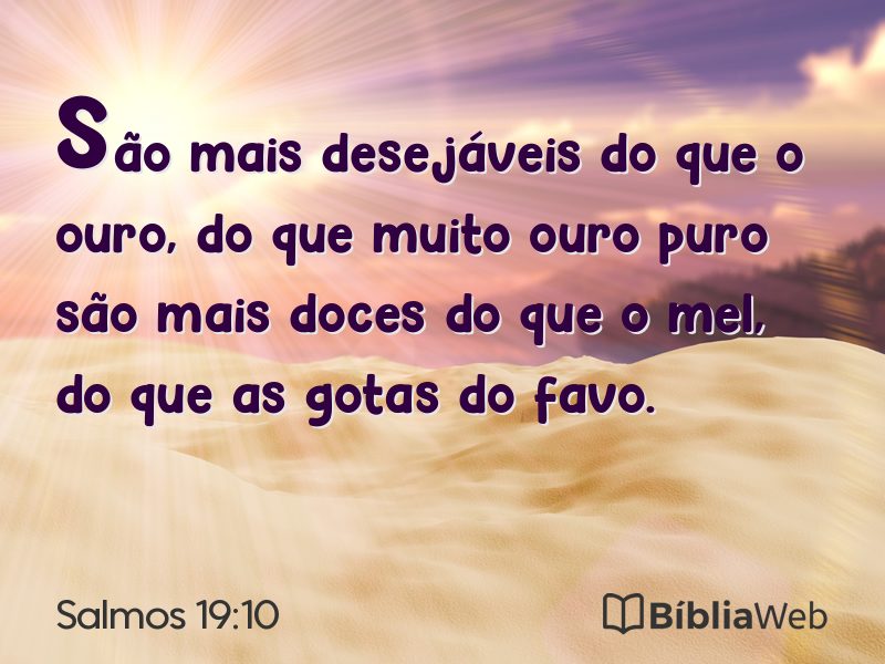Salmos 19:10 em imagem para compartilhar