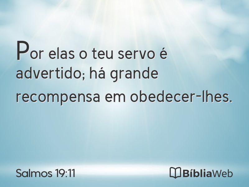 Salmos 19:11 em imagem para compartilhar